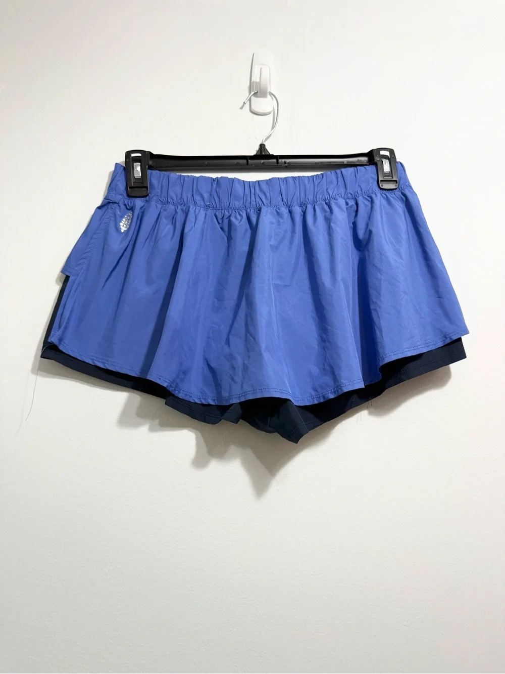 FREE PEOPLE MOVEMENT Blue Ruffle Running Tennis Skort Medium